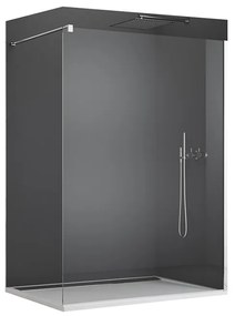 Paravan dus Sanswiss, Easy, profil crom lucios, 120 x 200 cm