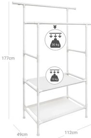 Cuier de podea LINEA, alb