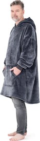 Hanorac din micropluș cu imitație blăniță 4Home Antracit, uni L - pentru bărbați