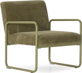 Fotoliu verde cu tapițerie din chenille Vince – MOME