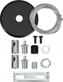 Lustră LED suspendată pe cablu LED/44W/230V 4000K 120 cm neagră