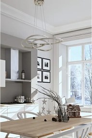 Lustra coloare crom cu led,3 color lumina homs ro,lx,40025