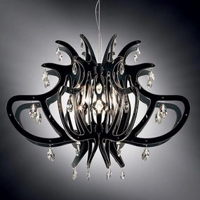 Lustra cu cristale Scholer design unicat realizata manual Medusa Black