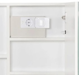 MIADOMODO Dulap cu oglindă cu iluminare LED, 90 x 65 cm