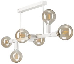 Lustră pe tijă ASTRID 6xE27/60W/230V alb