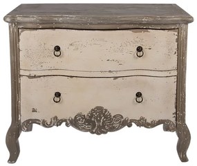 Comoda bej, din lemn, aspect vintage, Florence