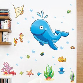 Sticker perete Happy Whale