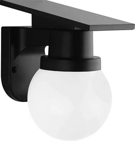 Lampă solară LED de perete LED/3,7V 3000/4000/6400K IP54 1800 mAh neagră + telecomandă