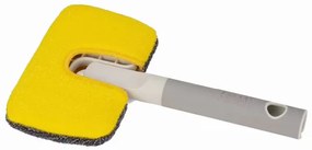 Mop diferite suprafete 2in1 Joseph Joseph CleanTech 6500012, 18,5 cm, Maner cu prindere moale, Gri/Galben