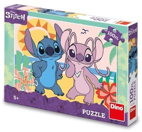 PUZZLE XL - STITCH SI ANGEL LA PLAJA (100 PIESE) - DINO (343573)