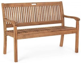 Bancă din lemn de acacia cu doua locuri, maro natural, 120x60x88 cm, Noemi Yes