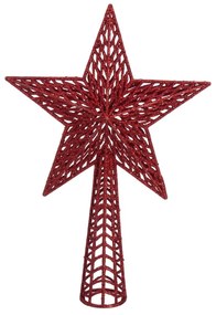 Vârf roșu pentru pomul de Crăciun Unimasa, ø 18 cm