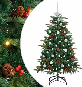 vidaXL Brad de Crăciun artificial Verde 150 cm PVC și metal și plastic