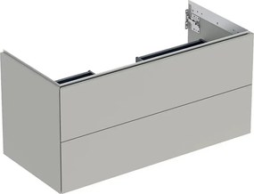 Dulap baza suspendat Geberit One greige mat 105 cm cu 2 sertare