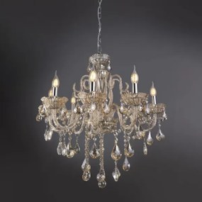 Lustră de cristal pe lanț Paul Neuhaus 3081-97 GRACIA 8xE14/40W/230V aurie