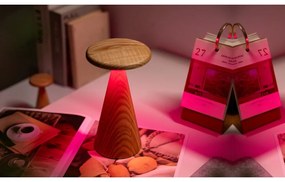 Veioză în culoare naturală LED cu abajur din lemn (înălțime 21 cm) Sylva – Gingko