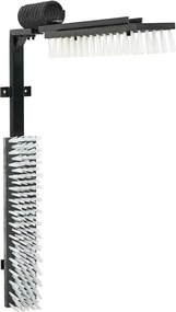 vidaXL Periile pentru vite Ajustabil Negru și Alb 84 x 10 x 91 cm PVC