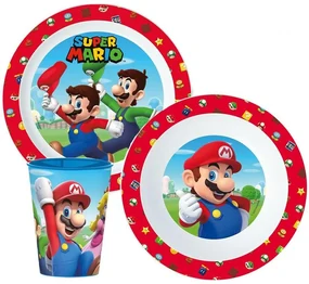 Super Mario set de vase, set micro plastic, cu ceașcă de 260 ml