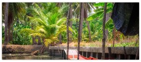 Tablou - Nava din lemn în canal , Thailand (120x50 cm)