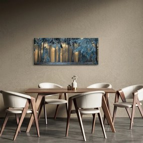 Tablou cu pădure înzăpezită (120x50 cm)