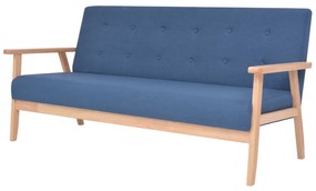274915 vidaXL Set cu canapele, 2 piese, material textil, albastru