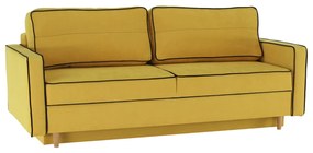 Canapea extensibilă, galben / negru, BERNIA