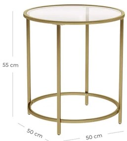 Masă laterală LYRA aurie