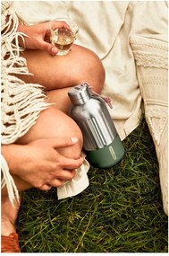 Sticlă termică argintie din oțel inoxidabil 650 ml Explorer – Black + Blum