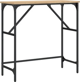 vidaXL Masă consolă, stejar sonoma, 75x32x75 cm, lemn prelucrat