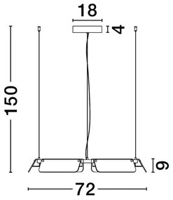 Lustra LED suspendata design modern APNEA D-72cm