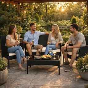 Set din ratan pentru grădină