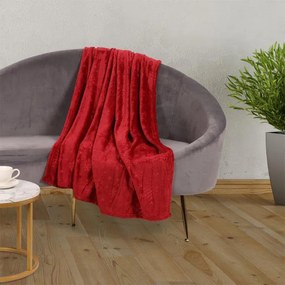 Pătură micropluş FULGI, roşie 140 x 200 cm