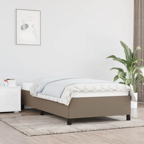 vidaXL Cadru de pat fără saltea, gri taupe, 100x200 cm, textil