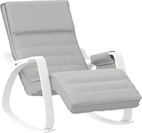 vidaXL Scaun balansoar, gri deschis, material textil