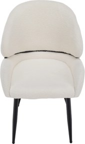 Scaun de sufragerie, alb/negru, SANAKO TYP 1