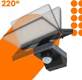 Proiector LED cu senzor de mișcare și senzor crepuscular LED/44W/230V 4200K IP54 negru