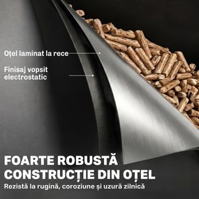 Outsunny Recipient pentru Peleți 30 Kg cu Roți și Sită, Negru | Aosom Romania