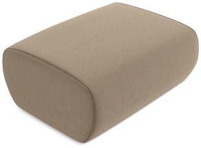 Taburet maro deschis cu tapițerie din catifea Kapua – Makamii