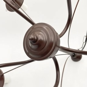 Lustră pe lanț Brilagi COTTAGE 5xG9/40W/230V maro/alb