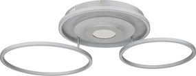 Globo 67824-40 - Plafonieră LED reglabilă MILES 40W/230V 57x99,2 cm argintie + telecomandă
