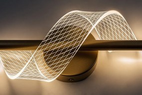 Aplica de perete LED din metal auriu Zofrael