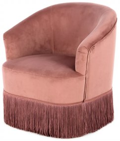 Scaun pentru copii din catifea Alfred Roz vintage