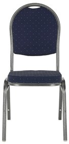 Scaun, rabatabil, textil albastru închis/gri cadru, JEFF 2 NEW