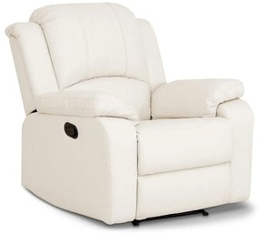 Fotoliu recliner Manor House 220 98x97x97cm, Bej, Piele eco, Mobilier deja asamblat