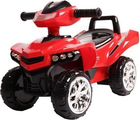 Masinuta cu Functie de Trotineta Fara Pedale Pentru Copii NOVOKIDS™ ATV No Fear Rider, Maxim 25 Kg, Cu Melodii, Sezut comfortabil, Rosu cu Negru