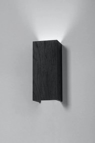 Aplica perete din stejar Rise - Negru , stejar premium