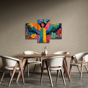 Tablou - Înger abstract cu flori (90x60 cm)