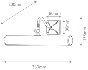 Elstead PL1-20-BB - Aplica pentru tablouri, 2xE14/40W/230V, finisaj auriu