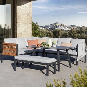 Set de mobilier de grădină de colț Texas cu 8 locuri