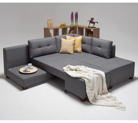 Coltar extensibil Manama Right, Balcab Home, 206x282 cm, gri